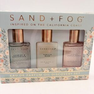 Sand + Fog Eau De Parfum Oil Discovery Set 3-Piece Fragrance Oil Rollerballs NEW